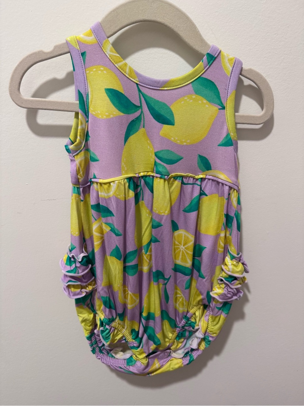 Little Sleepies Purple and Yellow Lemon Print One-Piece